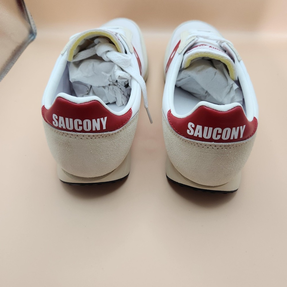 Saucony Trainer 80 Shoes Mens Size 12 White Red Originals Sneakers S70884-10 - Picture 3 of 10